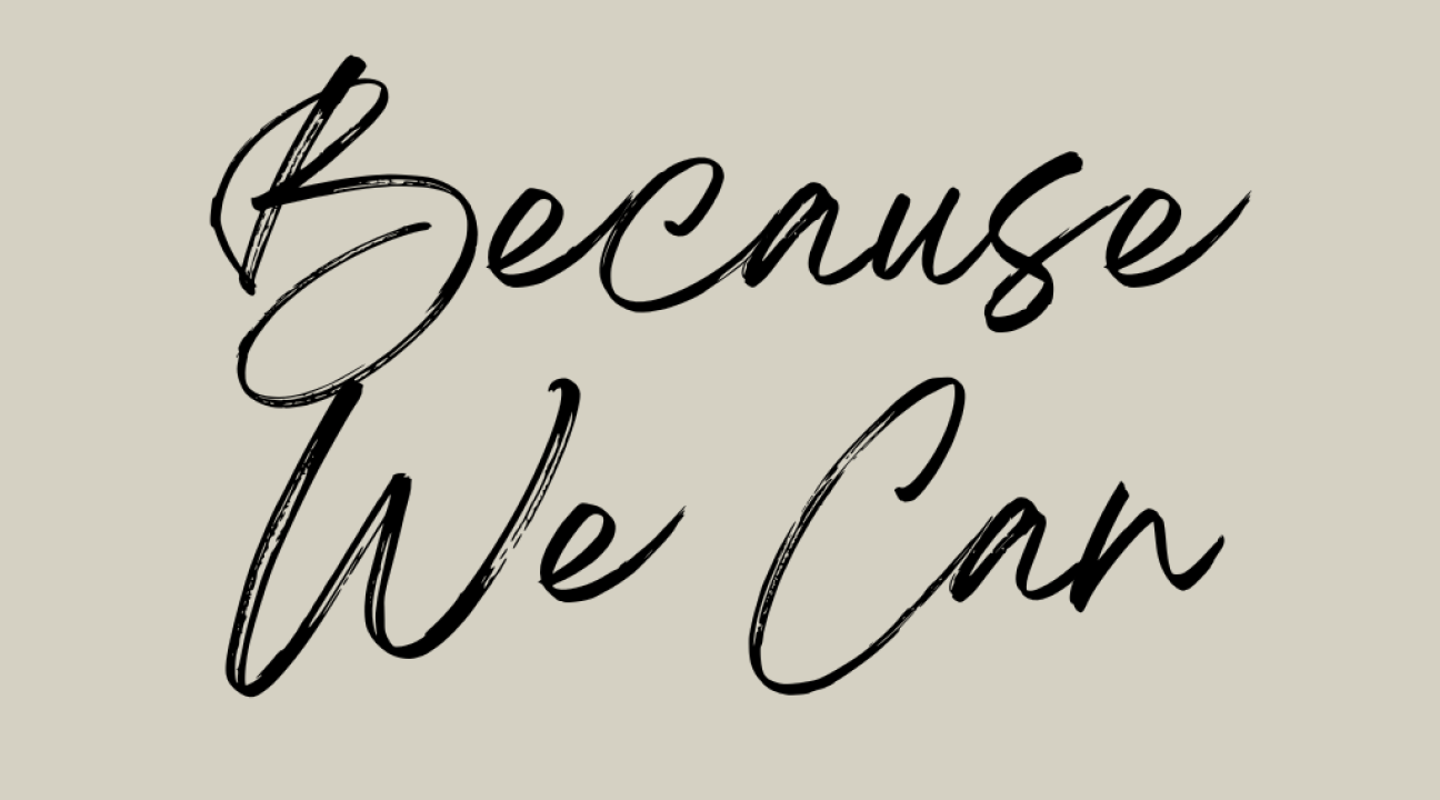 Because We Can